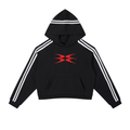 Contrast Side Stripe Cropped Hoodie